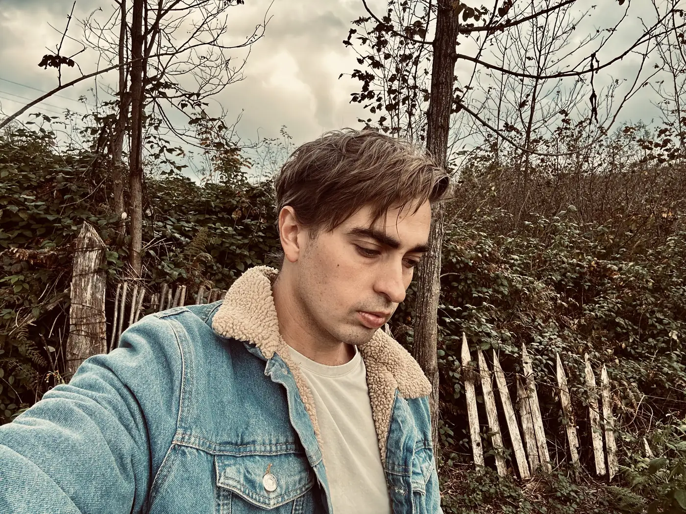 Estevan Knox in a denim jacket